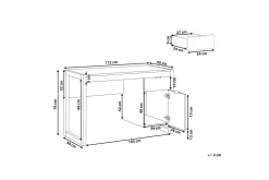 Graysburg Skrivbord 110 cm med Förvaring