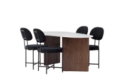 Grönvik Matgrupp 180 cm Oval med 4 Stella Stolar