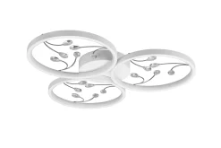 Groovy LED Plafond 3L mattvit/ krom