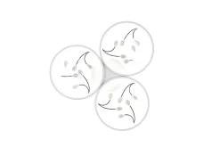 Groovy LED Plafond 3L mattvit/ krom