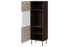 Hammarstrand Vitrinskåp 40 cm djup 60 cm bred 183 cm hög Trä Valnöt Glas