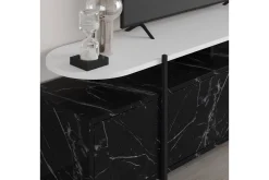 Hanley Tv-möbelset 160x35,6 cm Svart/Vit