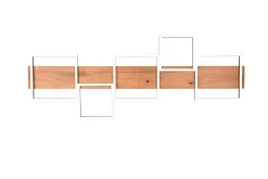 Harper LED Plafond 115 cm mattsvart/ trä