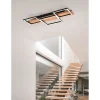 Harper LED Plafond 65 cm mattsvart/ trä