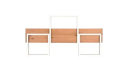 Harper LED Plafond 65 cm mattsvart/ trä