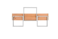 Harper LED Plafond 65 cm mattsvart/ trä