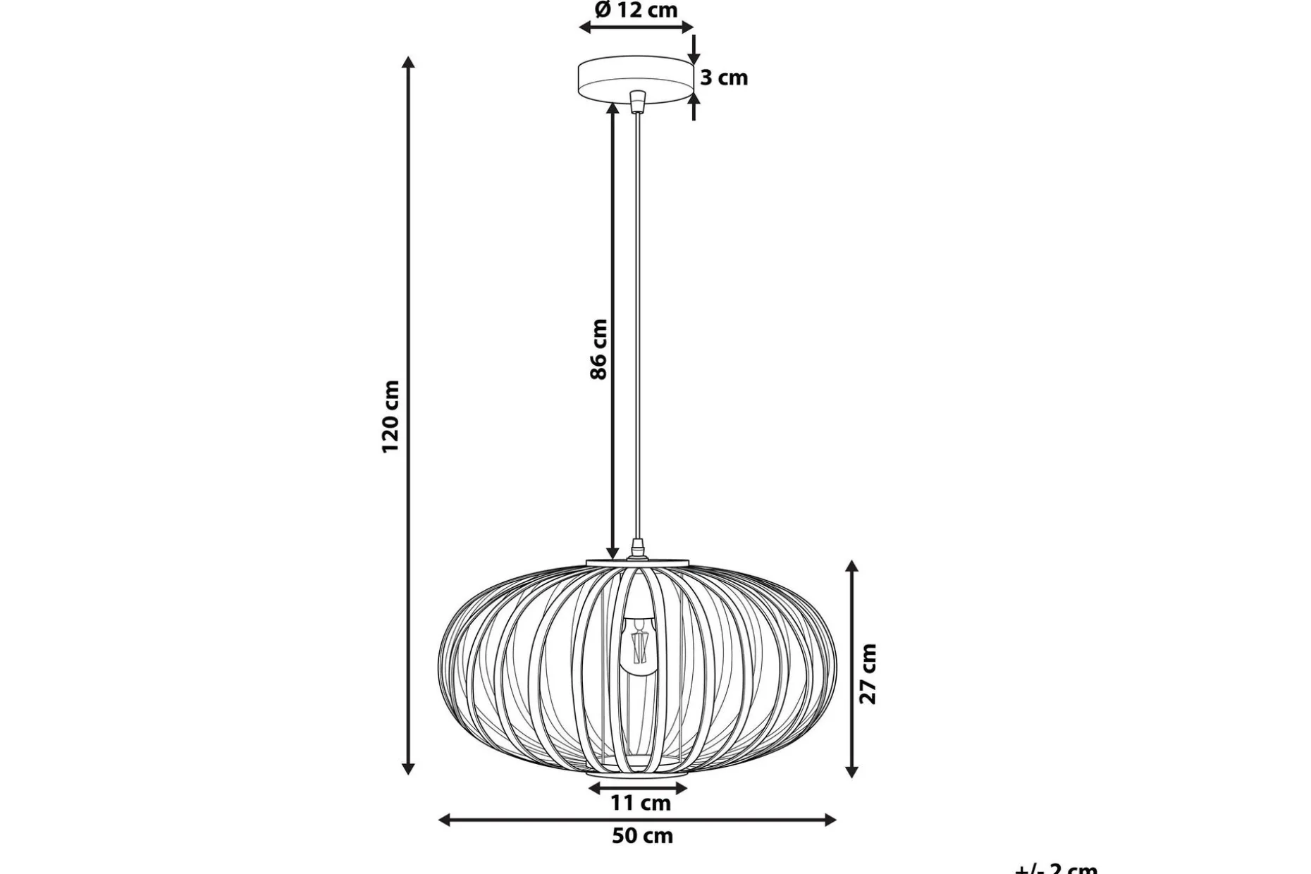 Havelen Taklampa Oval