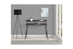 Haven Skrivbord 114 cm med Förvaring Hylla Espresso/Svart
