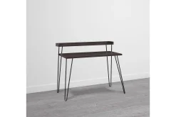 Haven Skrivbord 114 cm med Förvaring Hylla Espresso/Svart