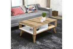 Hejde Soffbord 90 cm med Förvaring Hylla