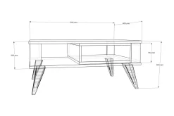 Hejde Soffbord 90 cm med Förvaring Hylla