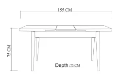 Heren Matbord 120x75x120 cm