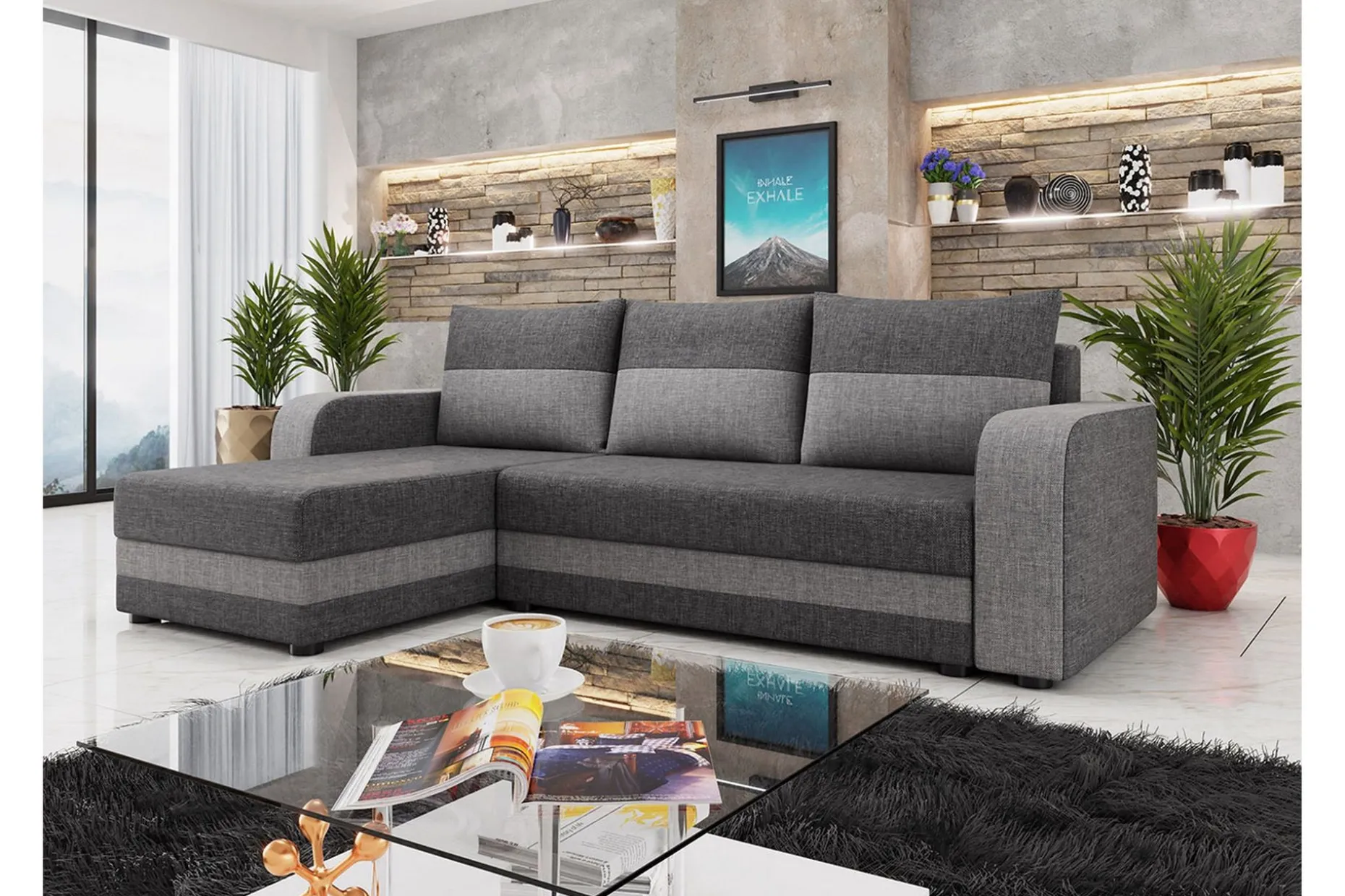 Hewlet 3-sits Divanbäddsoffa Vänster