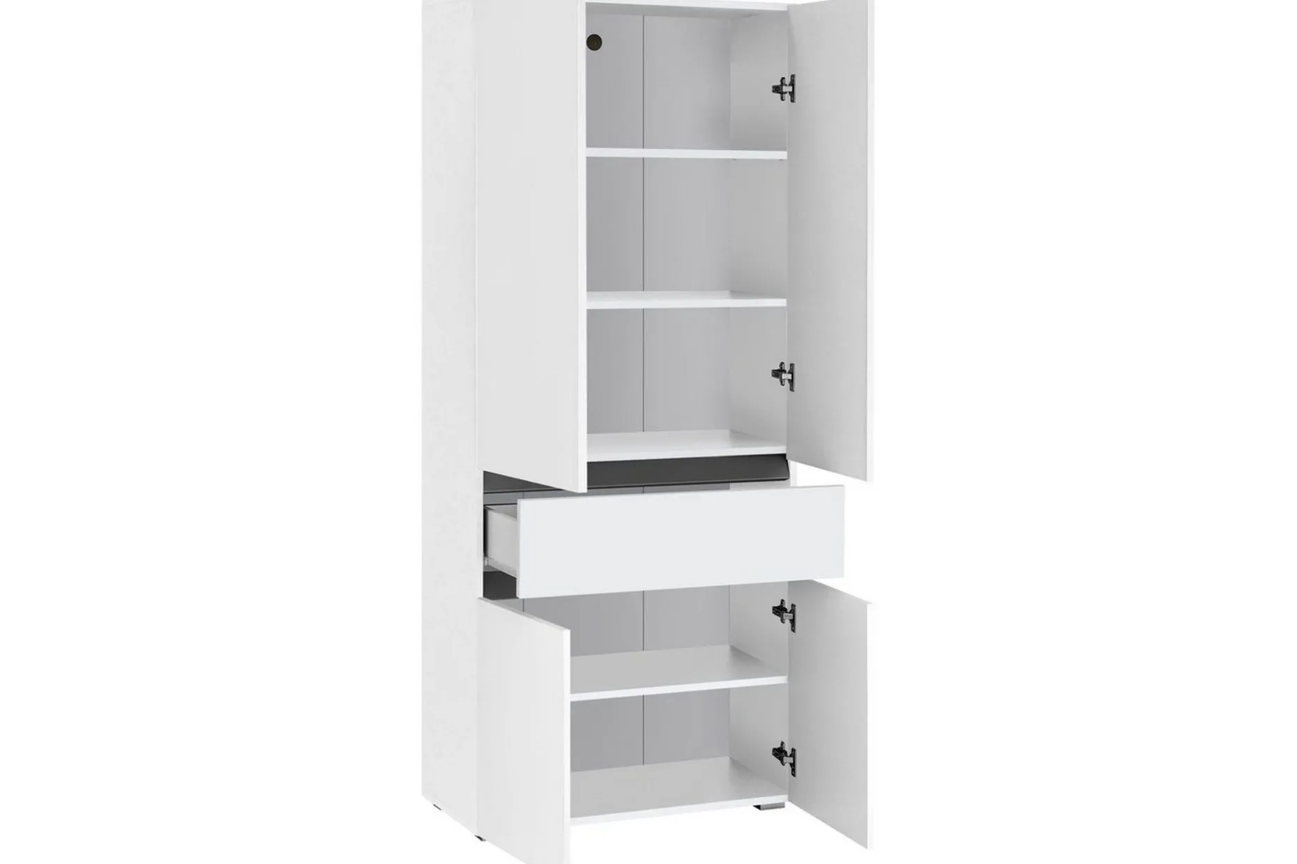 Högskåp till badrum Loft24 Wisla Högskåp till Badrum 180x76x37 cm Vit