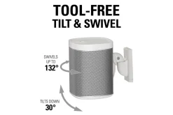 Högtalarfäste Sanus för Sonos One SL Play:1 och Play:3