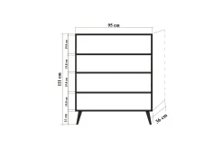 Highboard 95x111 cm