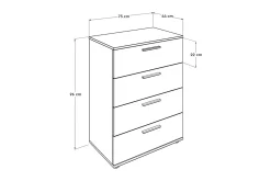 Highboard 73x96 cm