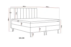 Hilton High Komplett Sängpaket 180x200 cm