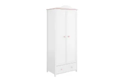 Hilts Garderob 85x196 cm Vit||Pink