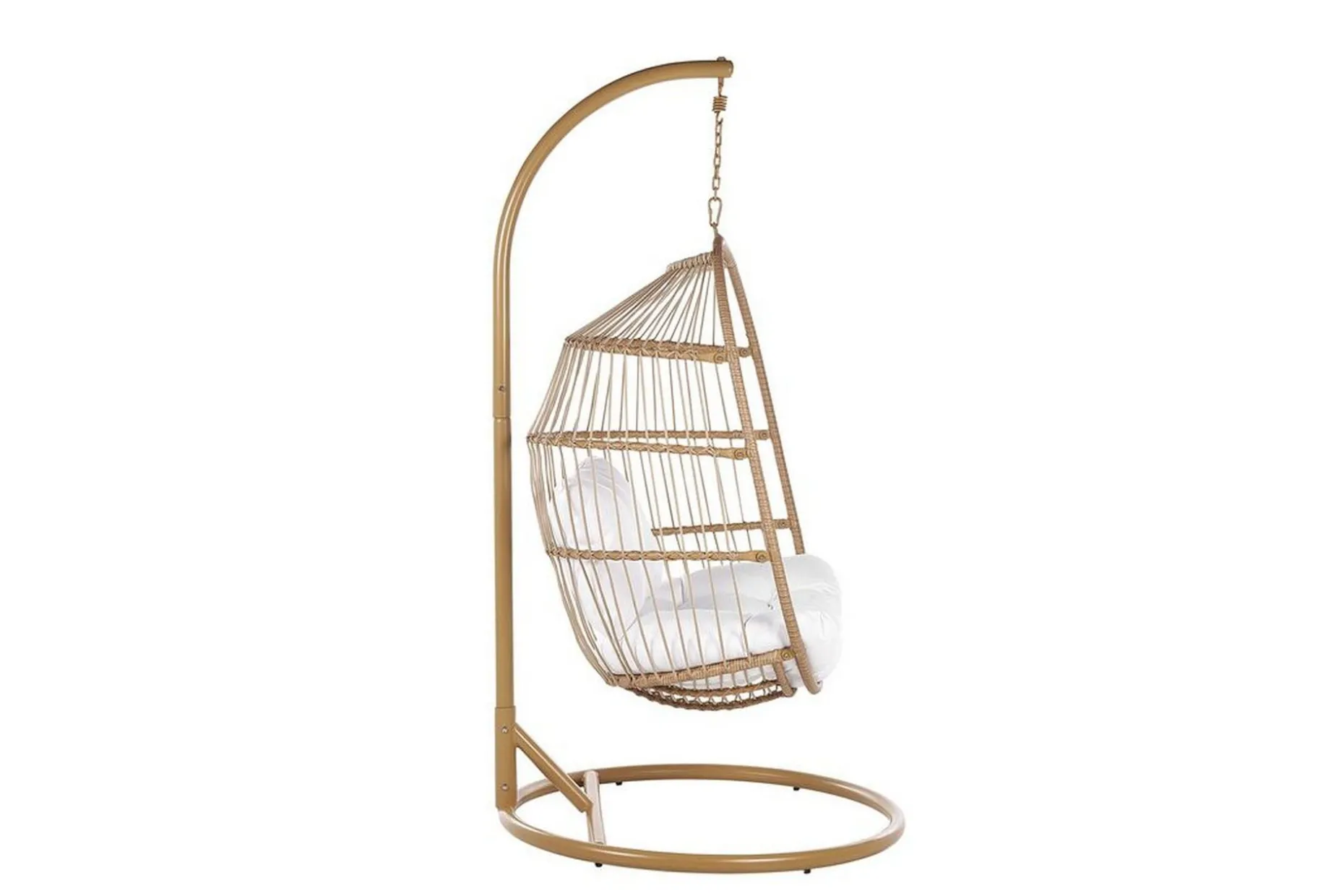 Hängstol Utomhus med stativ konstrotting beige ALBA