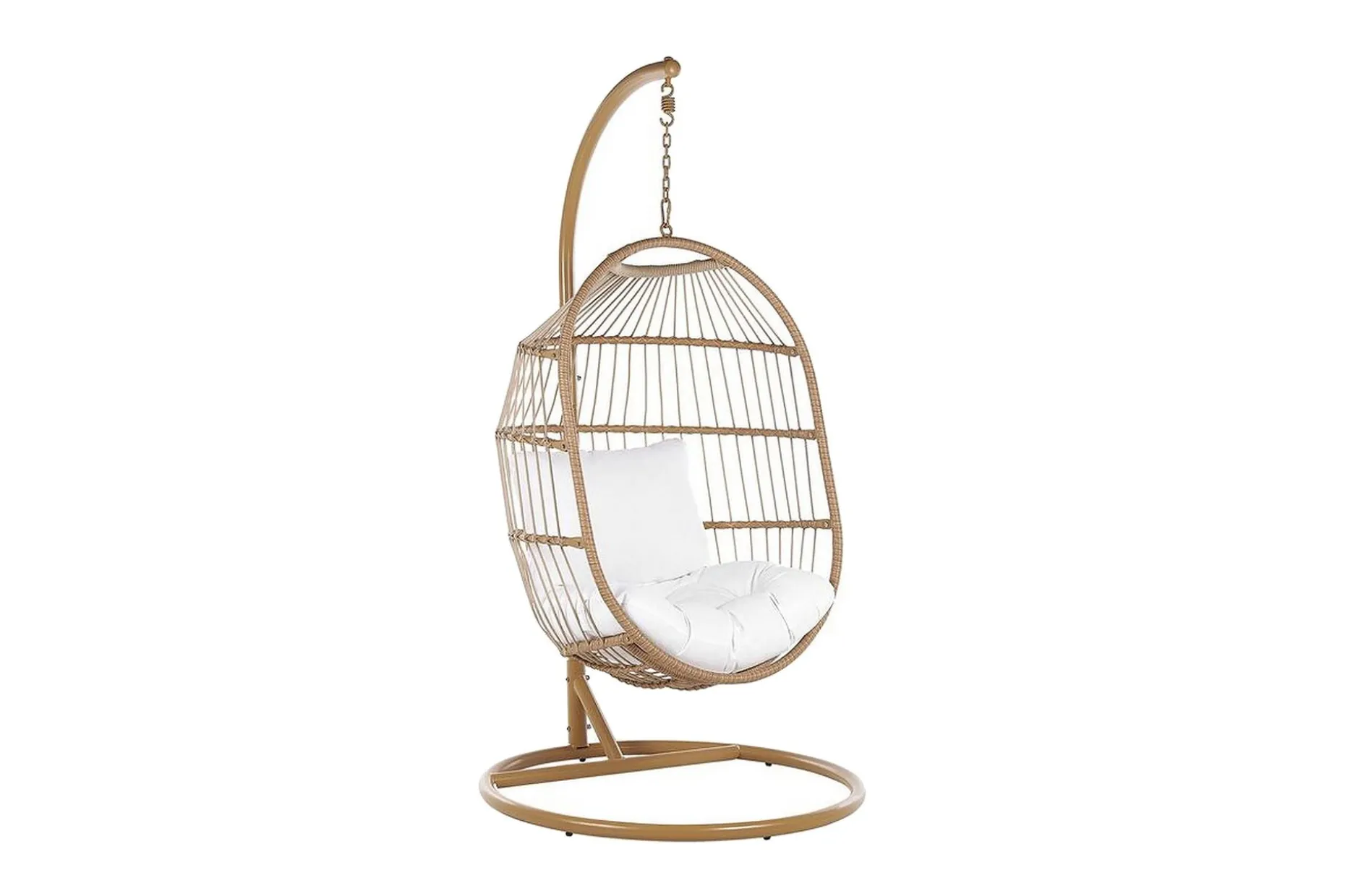 Hängstol Utomhus med stativ konstrotting beige ALBA