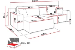 Hobson Soffa med Divan 3-sits
