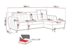 Hoffman Soffa med Divan 3-sits