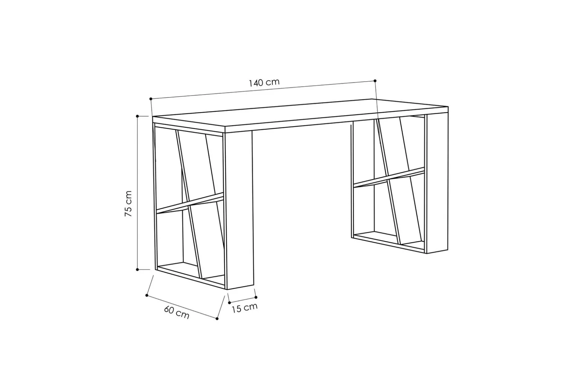 Honemey Skrivbord 140 cm