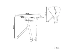 Hopfällbart skrivbord Bendi Vit, 90x64x75 cm