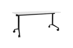 Hopfällbart skrivbord Cavi Vit/Svart, 160x60x75 cm