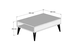 Hoptrup Soffbord 90 cm med Förvaring Hylla