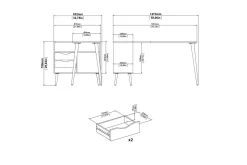 Hostafranc Skrivbord 81x145,1 cm