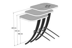 Hovdane Satsbord 45 cm 3 Bord