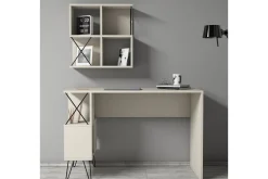 Hovdane Skrivbord 120 cm med Förvaring + 2 Bokhyllor