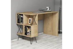 Hovdane Skrivbord 120 cm med Förvaring Hylla + Bokhylla