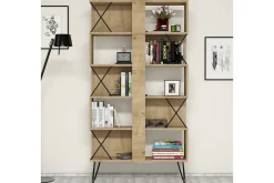 Hovdane Skrivbord 120 cm med Förvaring Hylla + Bokhylla
