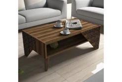 Hovdane Soffbord 105 cm med Förvaring Hylla Blommönster