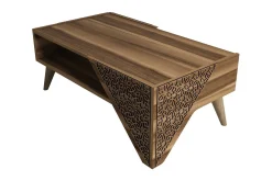 Hovdane Soffbord 105 cm med Förvaring Hylla Blommönster