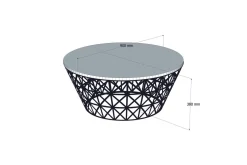 Hovdane Soffbord 90 cm Runt Avsmalnande