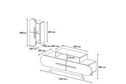Hovdane TV-Möbelset 145 cm