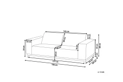 Hughen 3-sits Utesoffa