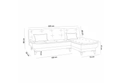 Hunterville Bäddsoffa m. Divan 4-sits 107x205