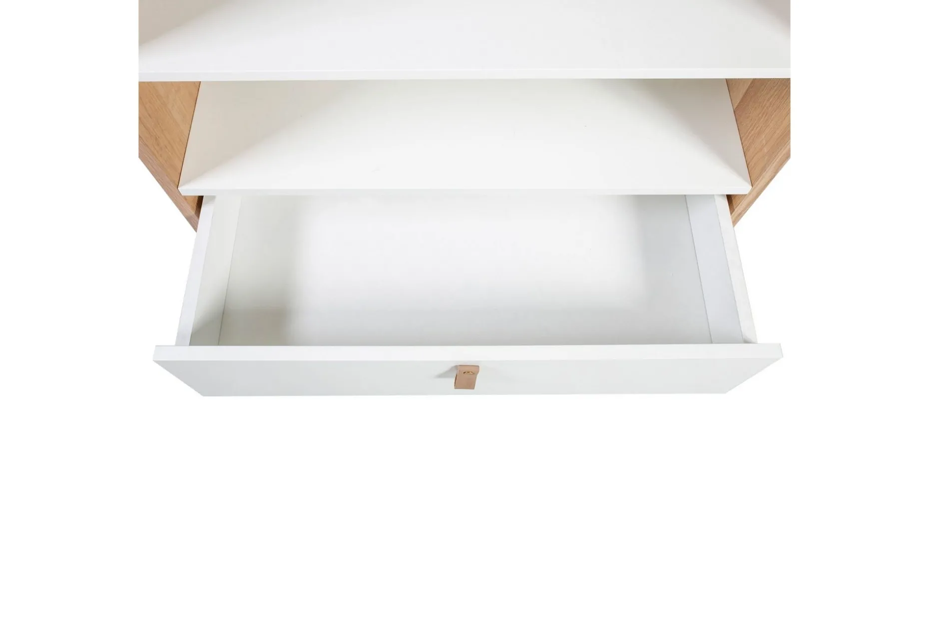 Hylla Helena Vit 80x40xh140 cm Mdf Naturlig/Vit