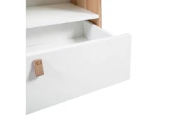 Hylla Helena Vit 80x40xh140 cm Mdf Naturlig/Vit