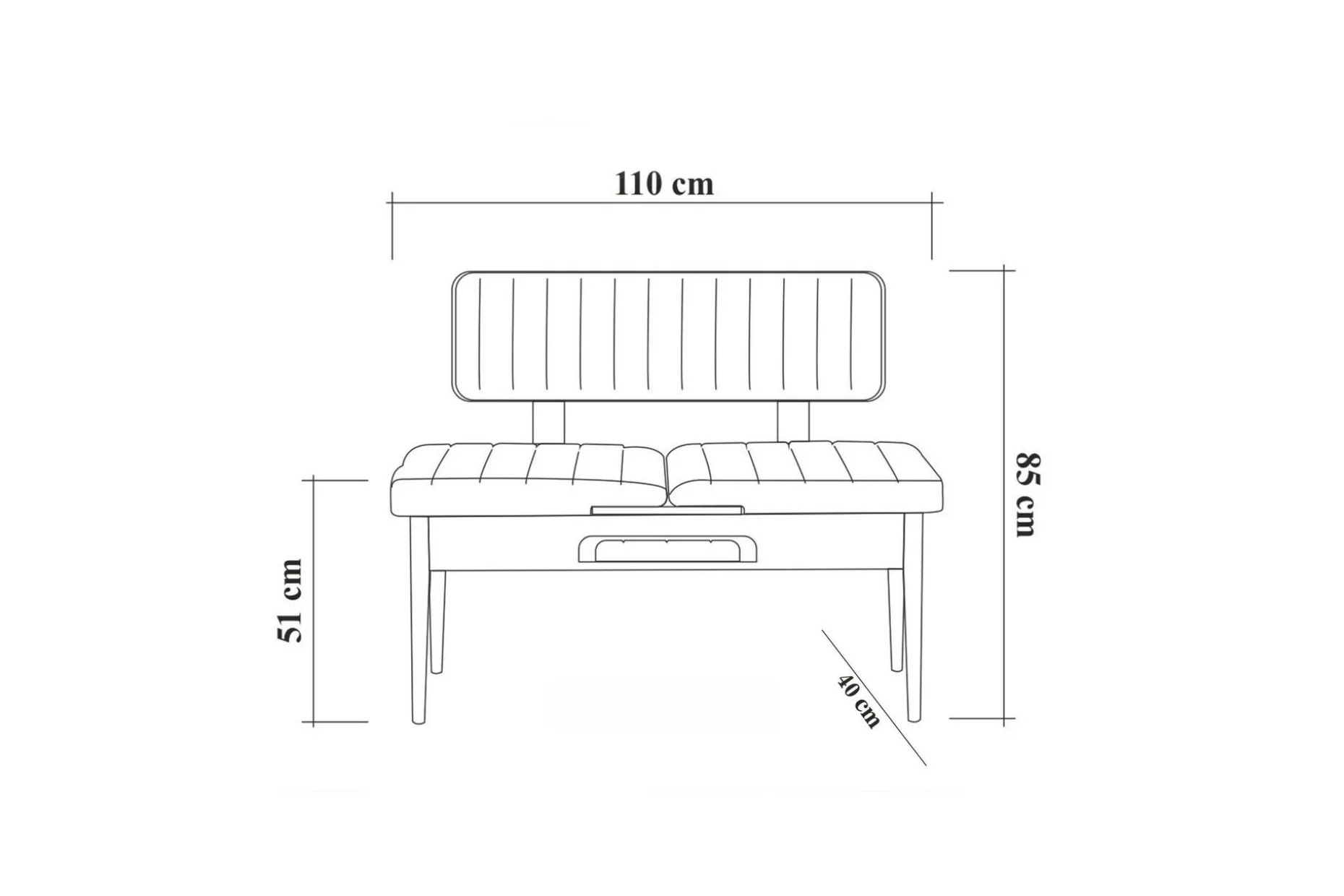 Idehult Matgrupp 5 delar 75 cm
