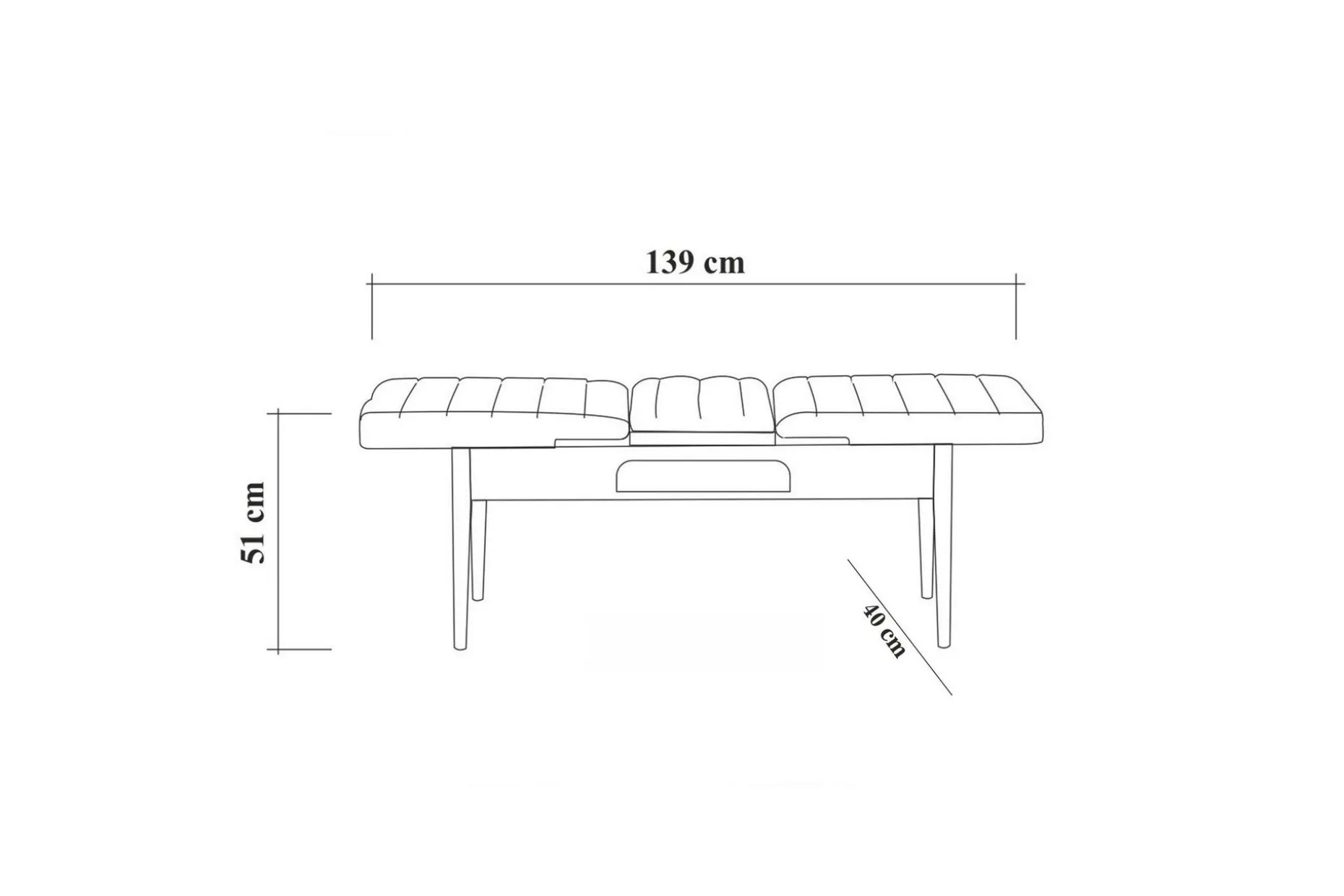 Idehult Matgrupp 5 delar 75 cm