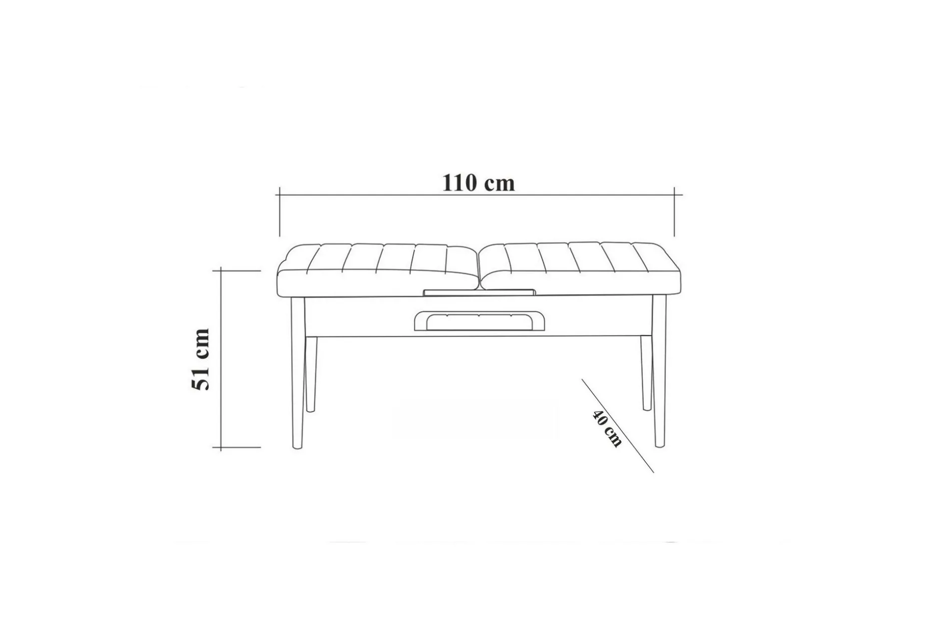 Idehult Matgrupp 5 delar 75 cm