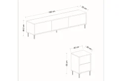 Imaj Tv-möbelset 180x35 cm Svart