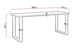 Imper Matbord 185 cm