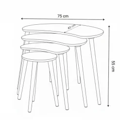 Indumati Satsbord 75 cm